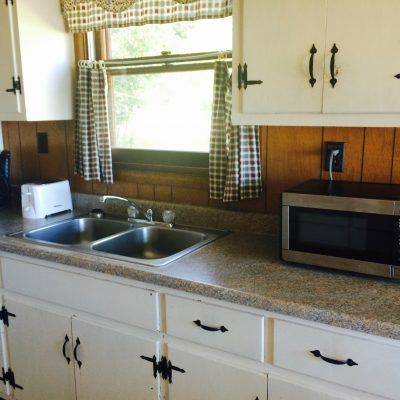 cabin 8 kitchen sink area